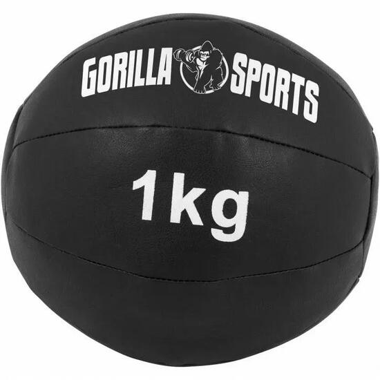 Medizinball aus Leder in Schwarz 1 - 10 kg