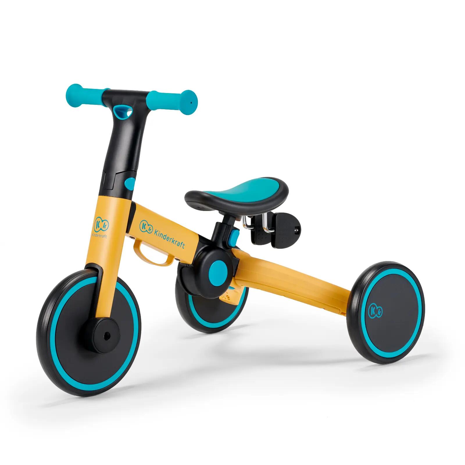 Tricycle Kinderkraft 4trike Jaune 3 en 1 14/15