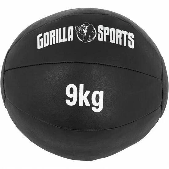 Médecine ball Gorilla Sports polyuréthane 29 cm noir