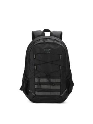 Aoking unisex rugzak zwart polyester - ritssluiting multifunctionele vakken