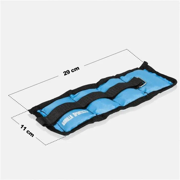 Gewichtsmanschetten GORILLA SPORTS 1 kg Polyester schwarz/türkis 3/7