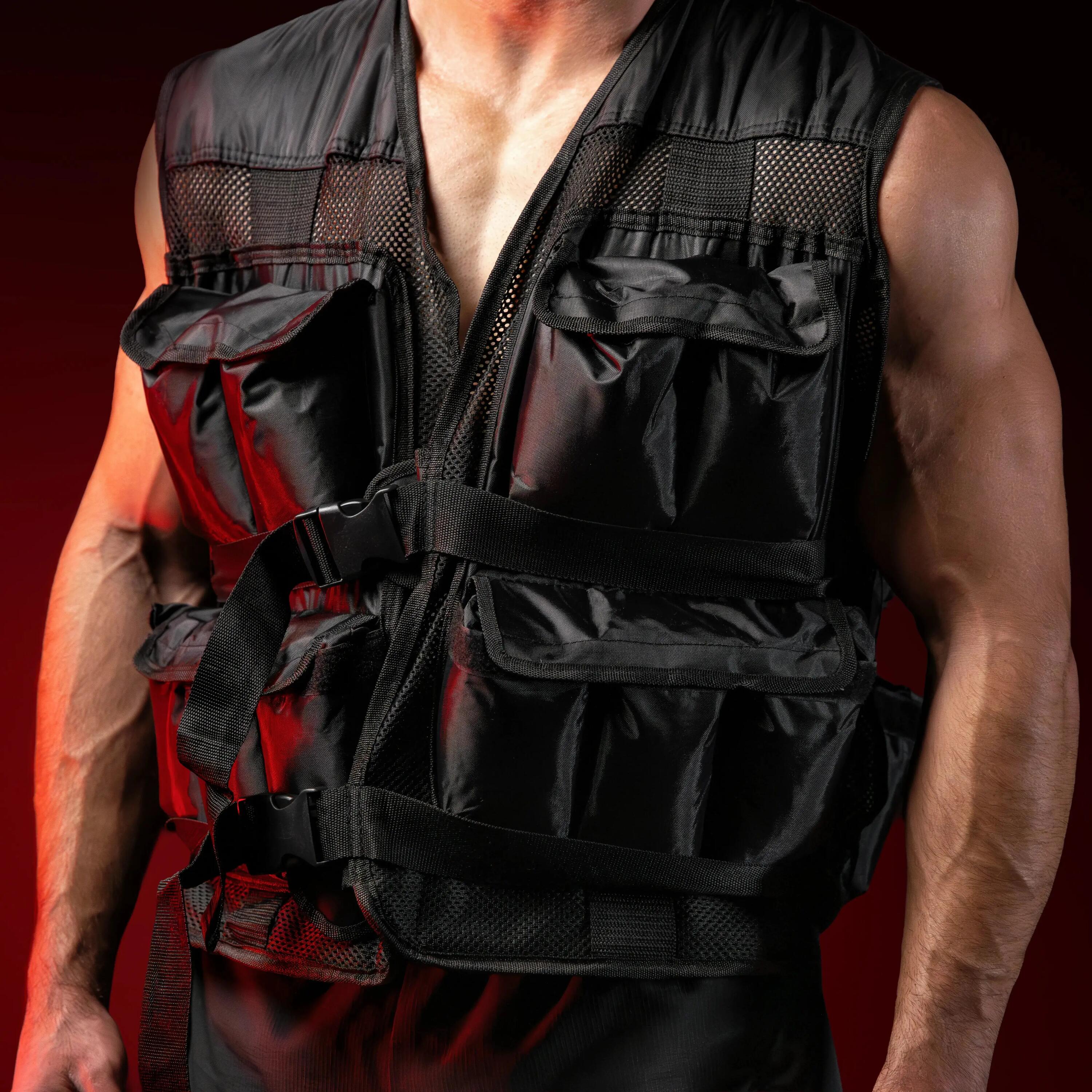 GILET LESTÉ NOIR DE 10 KG| MUSCULATION | PLUSIEURS TAILLES AU CHOIX 9/10
