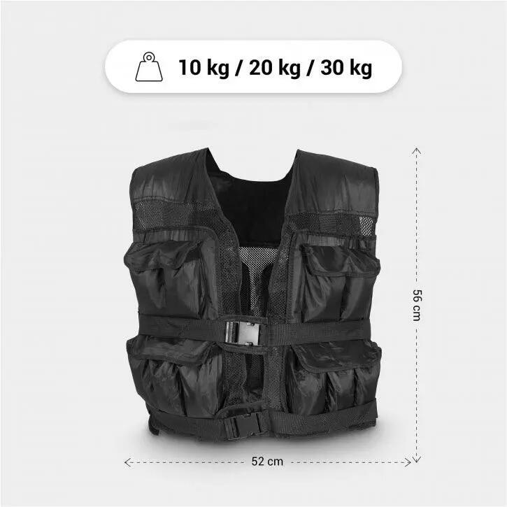GILET LESTÉ NOIR DE 10 KG| MUSCULATION | PLUSIEURS TAILLES AU CHOIX 2/10