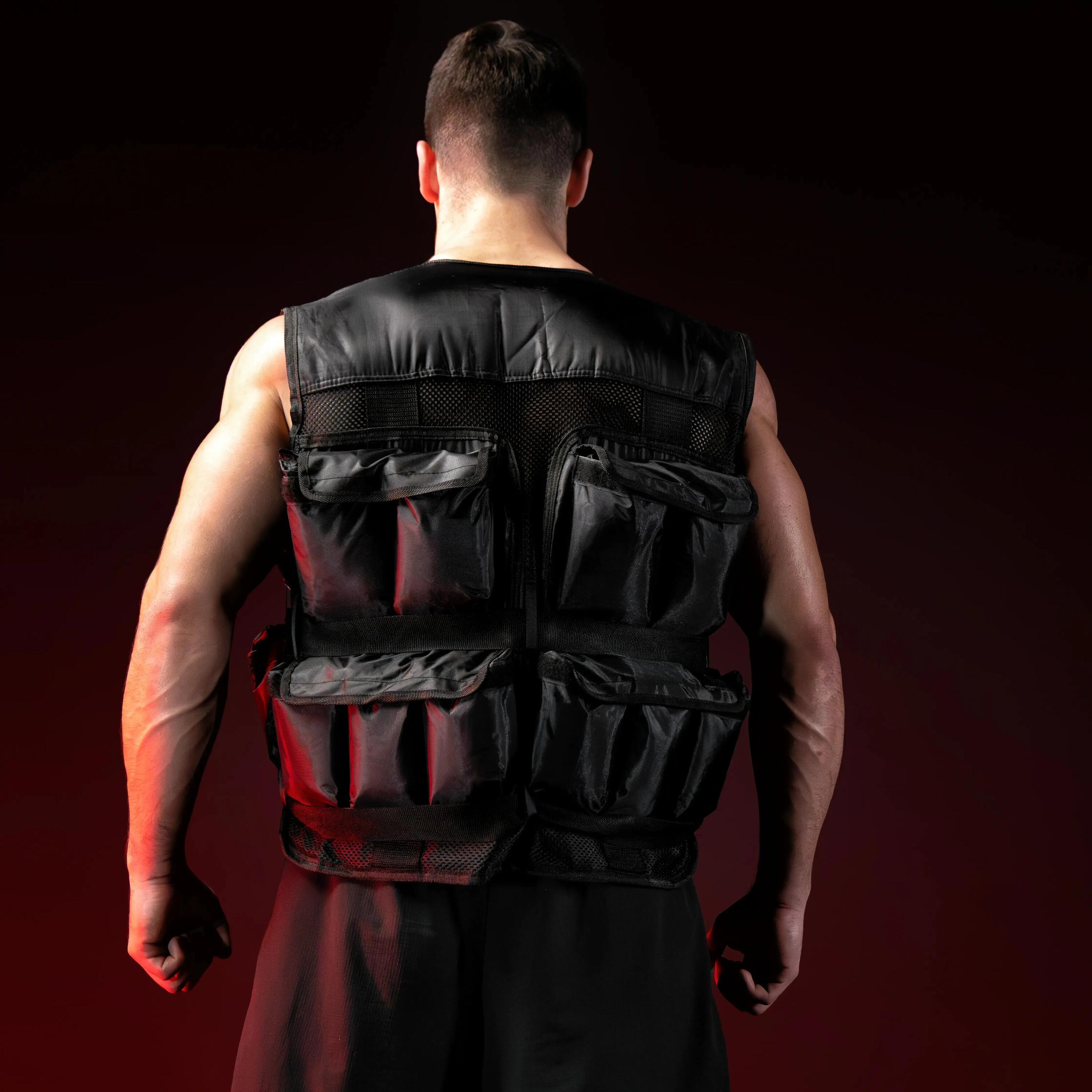 GILET LESTÉ NOIR DE 10 KG| MUSCULATION | PLUSIEURS TAILLES AU CHOIX 10/10