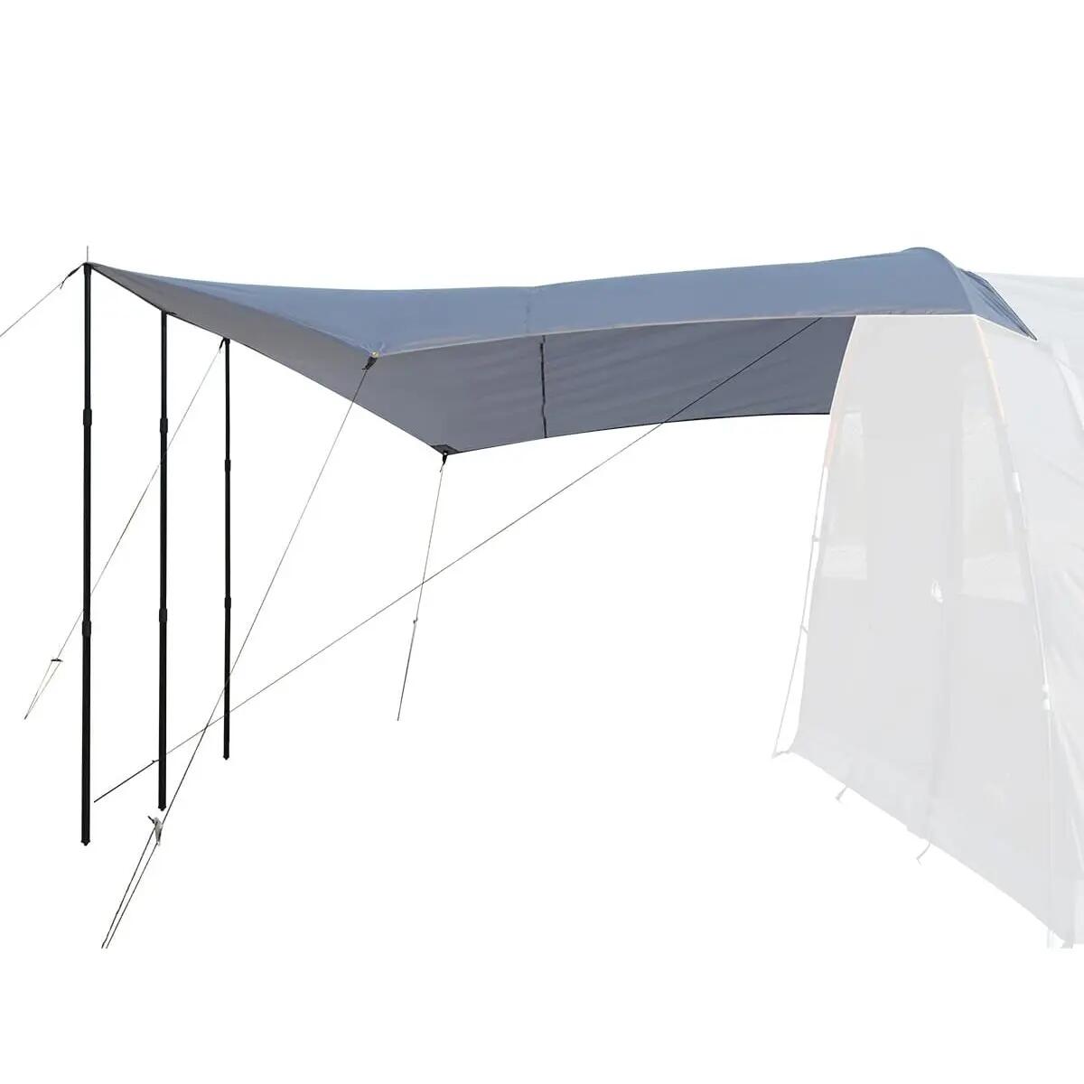 Sluneční plachta Spirit 390×400 cm s teleskopickými tyčemi 9/10