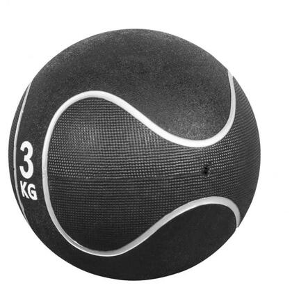 MEDECINE BALL CAOUTCHOUC NOIR ET GRIS | MUSCULATION | AU CHOIX DE 1KG À 10KG