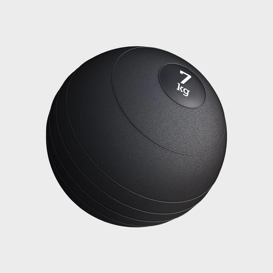 Slam Ball Gorilla Sports lot 6 - 60kg, caoutchouc noir, grip
