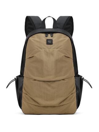 Sac à Dos Aoking Unisexe avec Fermeture Éclair - Polyester Noir Marron Vert