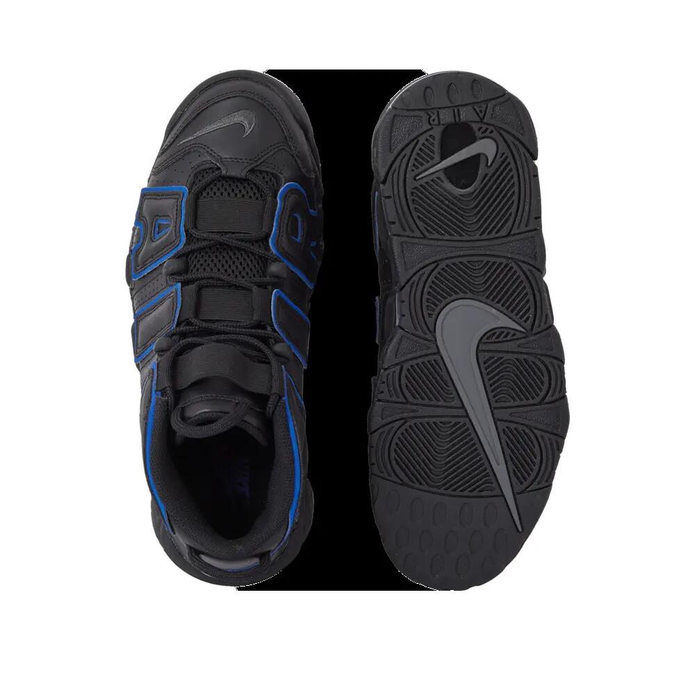 Nike Air More Uptempo 96 Shoes Black/Iron Grey/Game Royal 3/4