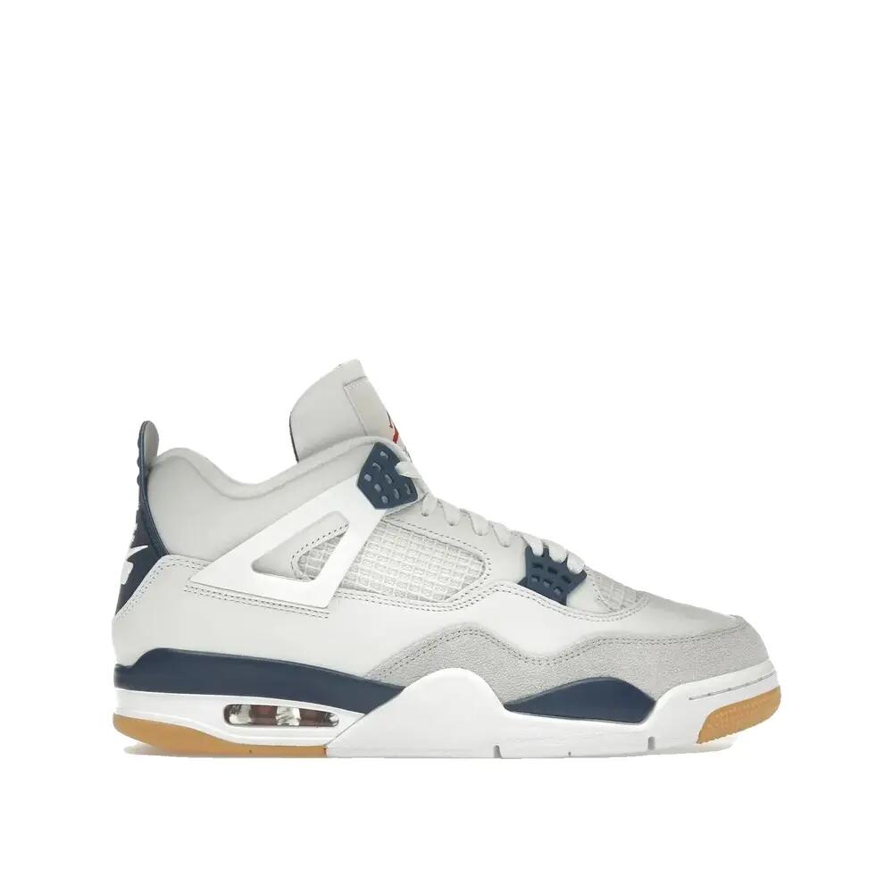 Chaussures de basket Nike Air Jordan 4 Retro SB Blanc/Navy/Gris 3/6