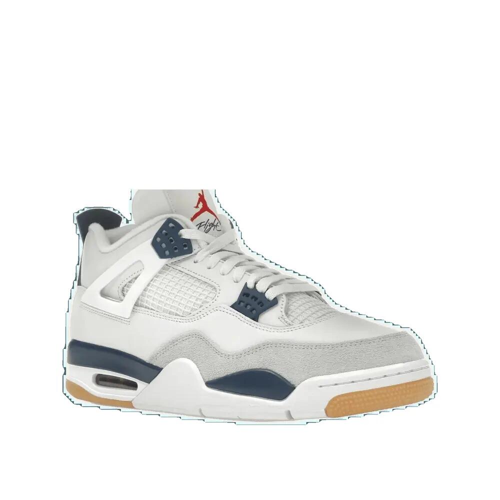 Chaussures de basket Nike Air Jordan 4 Retro SB Blanc/Navy/Gris 2/6