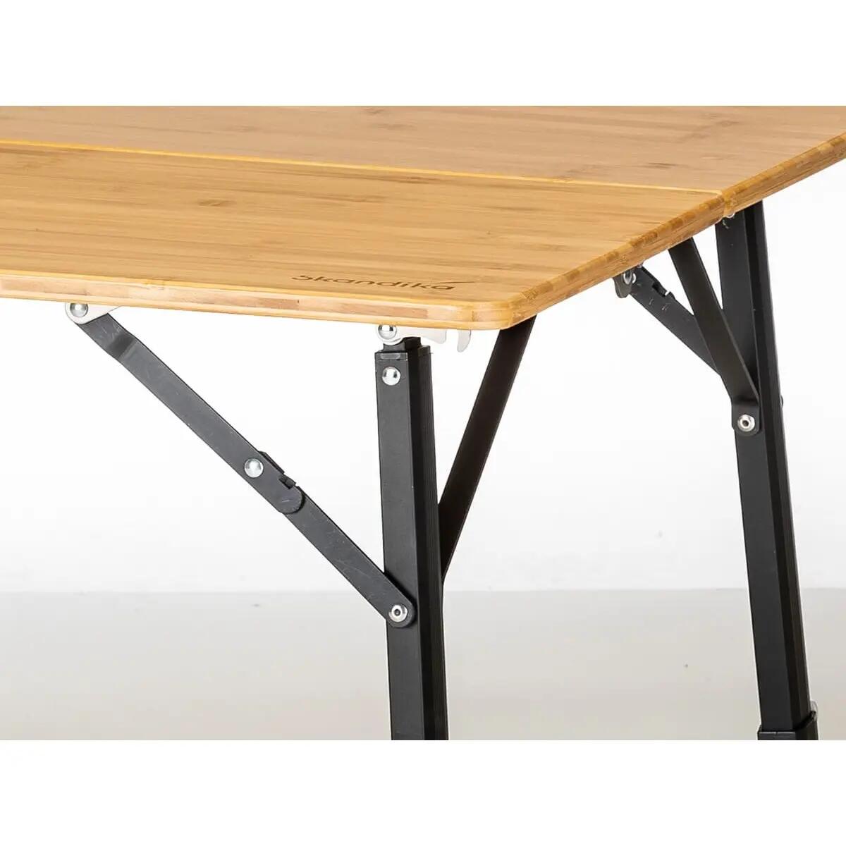 Tavolo da campeggio Tobro - Tavolo pieghevole con piano in bambù - 100x72x70cm 9/15