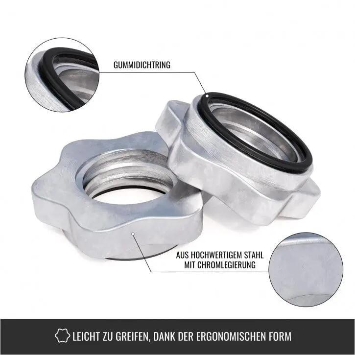 Zaciski gwintowane Gorilla Sports chromowane 30/31mm 5/7