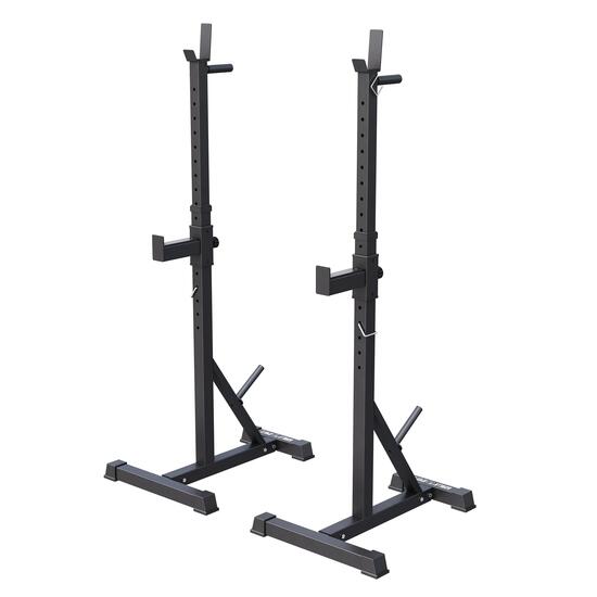 GORILLA SPORTS® Rack à Squat Réglable Support Barre Squat Acier 500 kg