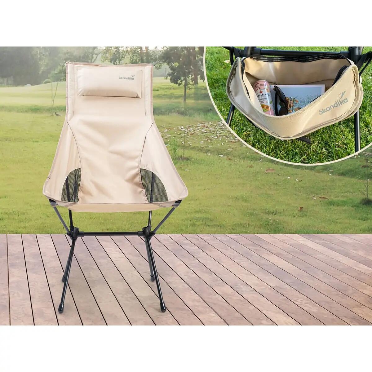 Camping szék Solig – összecsukható szék – 120 kg-ig terhelhető – acél váz 7/8
