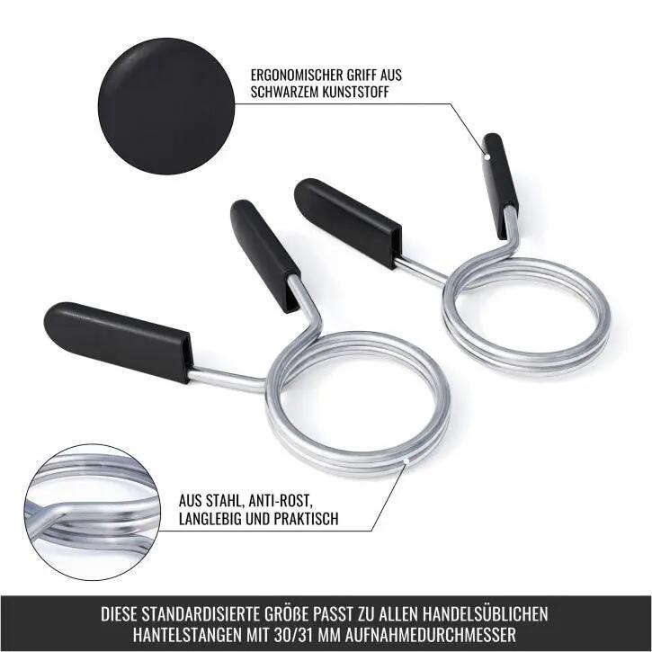 1 PAIRE DE STOP DISQUES POUR BARRE 30 MM | ACCESSOIRE MUSCULATION 6/9