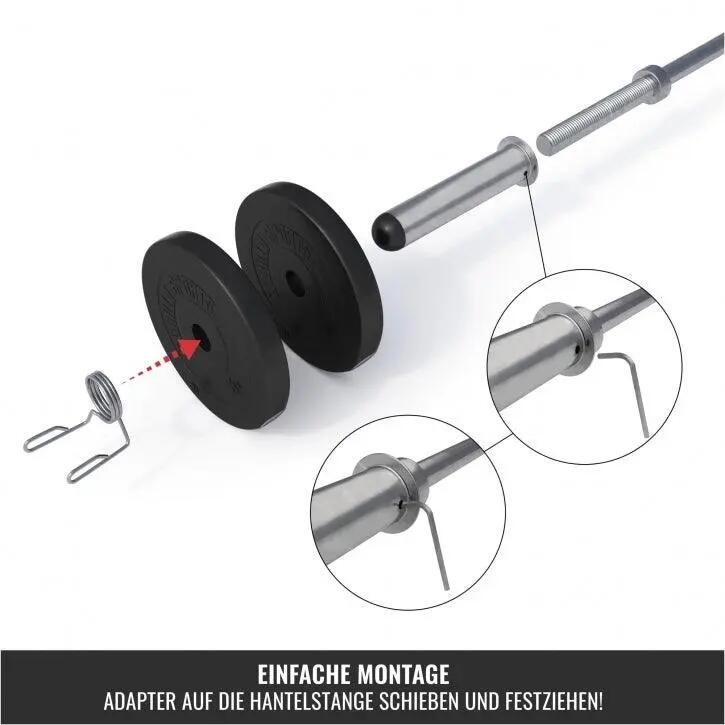 Adaptateur olympique 50 mm Gorilla Sports lot de 2 acier chromé 9/11