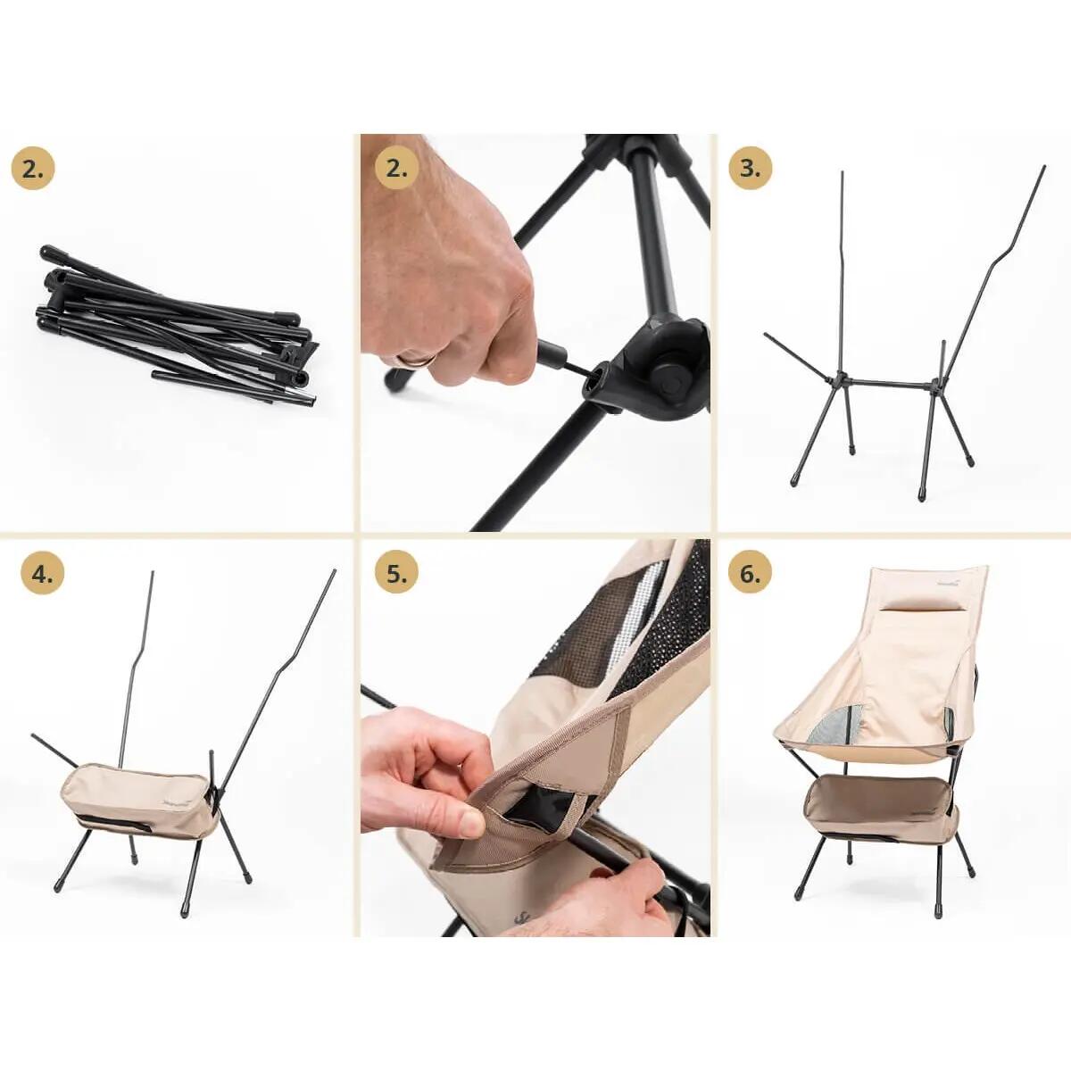 Gebraucht - Campingstuhl Solig 2er Set - Klappstuhl - bis 120 kg 5/8