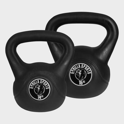 Zestaw Kettlebell do treningu Gorilla Sports 14kg, 16kg