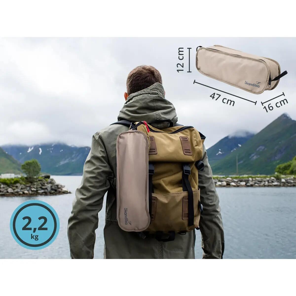 Camping szék Solig – összecsukható szék – 120 kg-ig terhelhető – acél váz 3/8