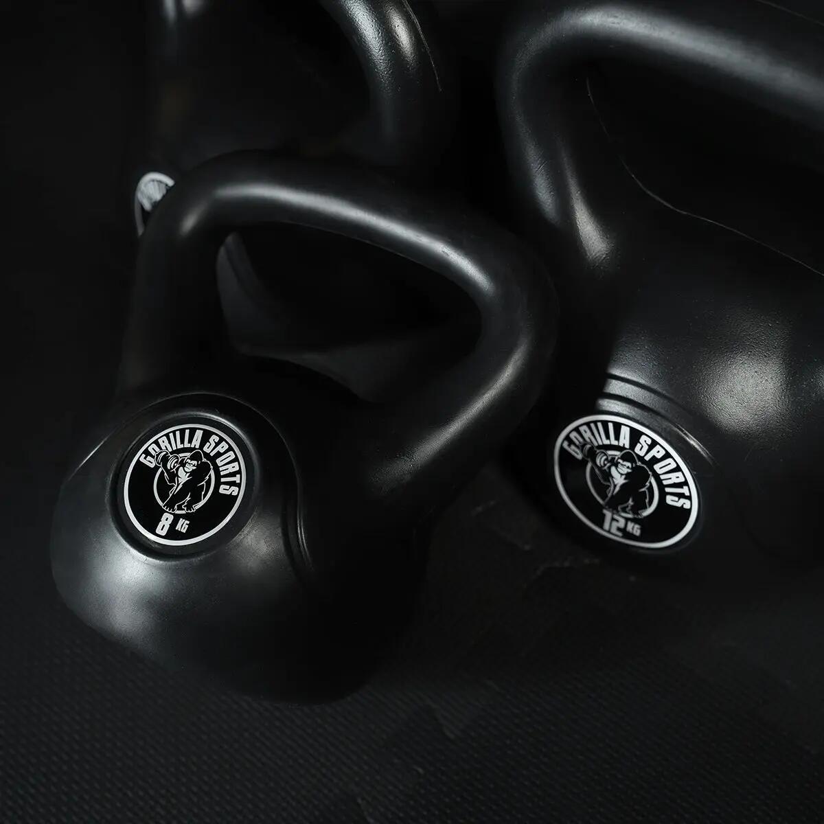 Kettlebell - funkční trénink - plastový povlak, cementová náplň - sada 6/7