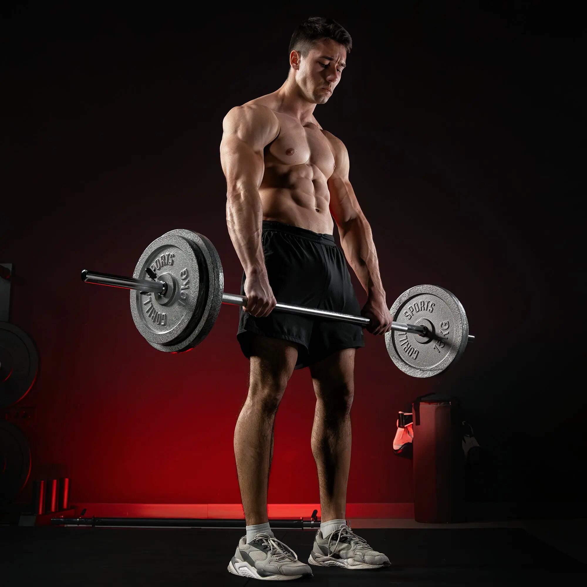 Hantelset mit Federverschluss aus Gusseisen 108 kg 8/15
