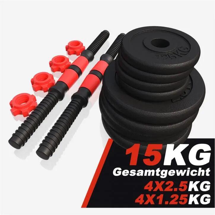Set de 2 Gantere cu discuri din fonta 15 KG 5/7