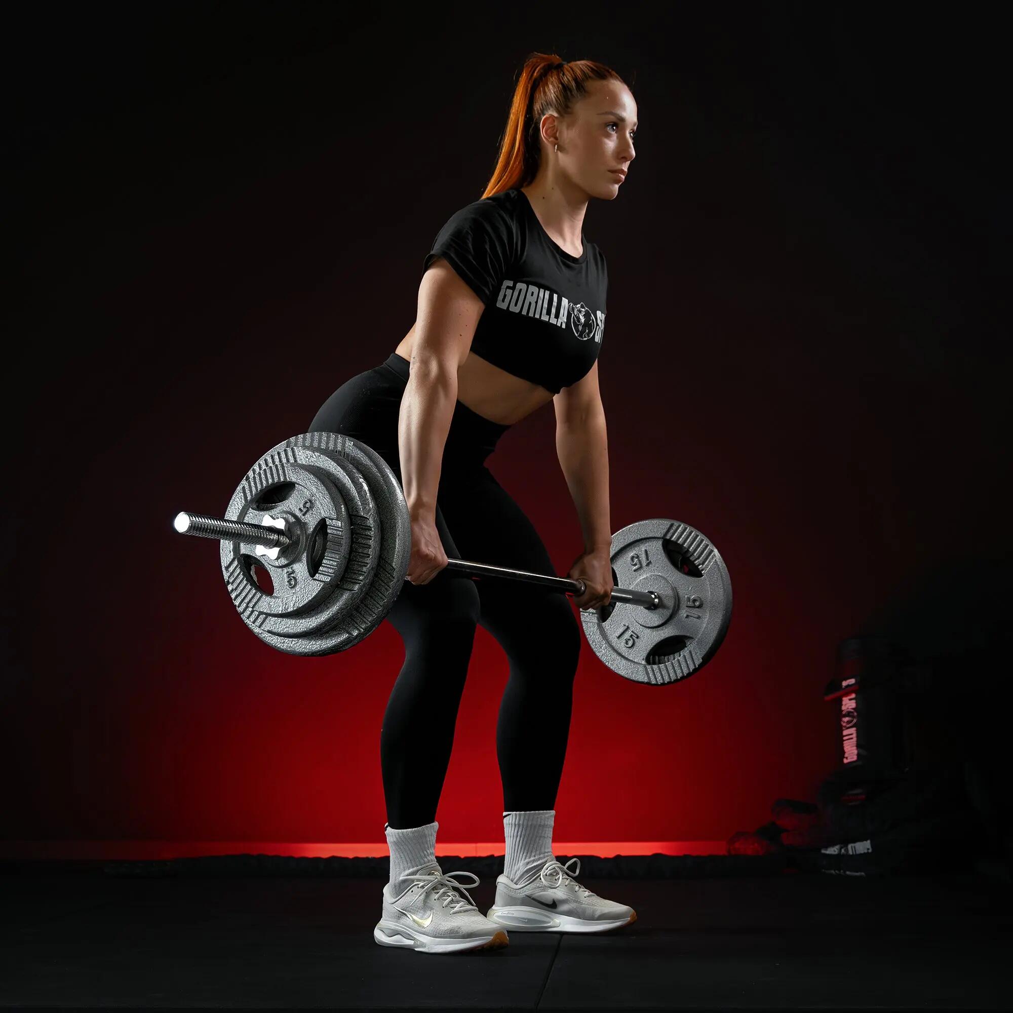 Set de greutati din fonta 100 kg, argintiu 5/13