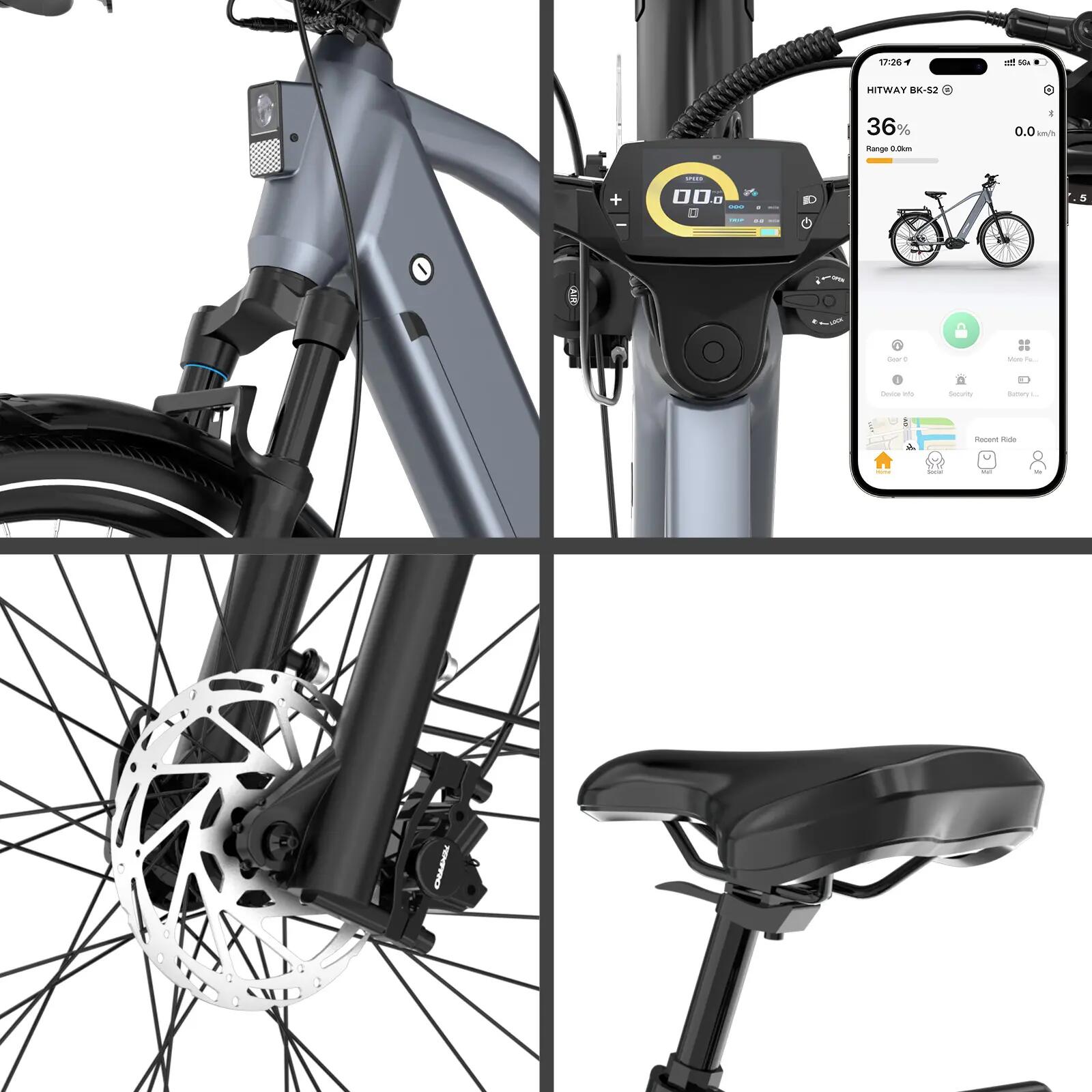 Vélo Électrique Trekking VAE 27,5" Moteur Central 720Wh 175 km BK-S2 4/7