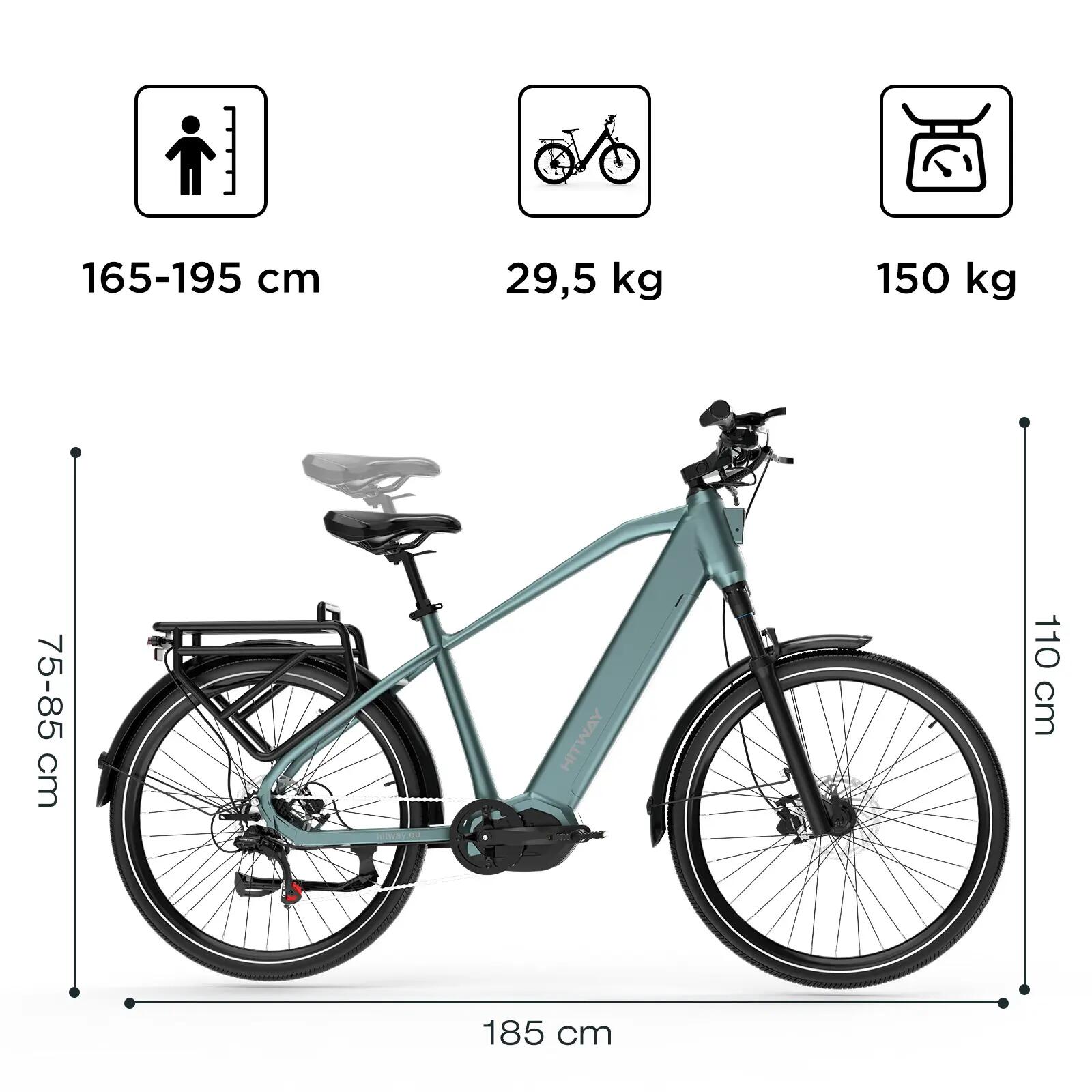 Elektrische Trekkingfiets E-Bike 27,5" Middenmotor 720Wh 175 km BK-S2 2/7