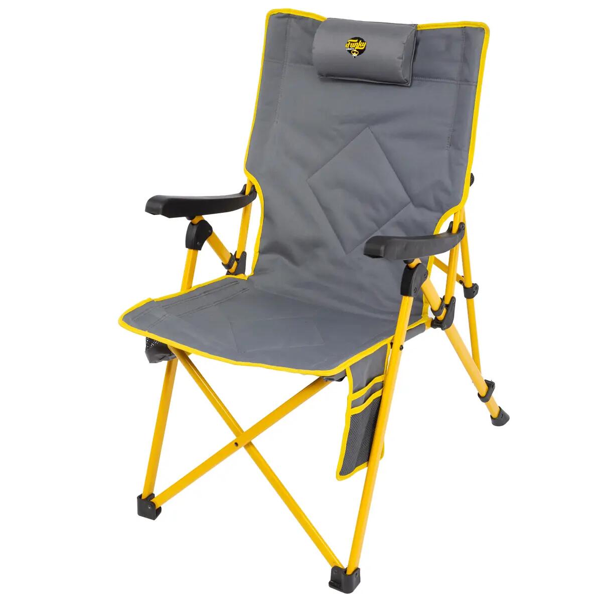 FUNKY CHAIRS Comfort 3 Kademeli Katlanabilir Kamp Sandalyesi - Gri 4/7