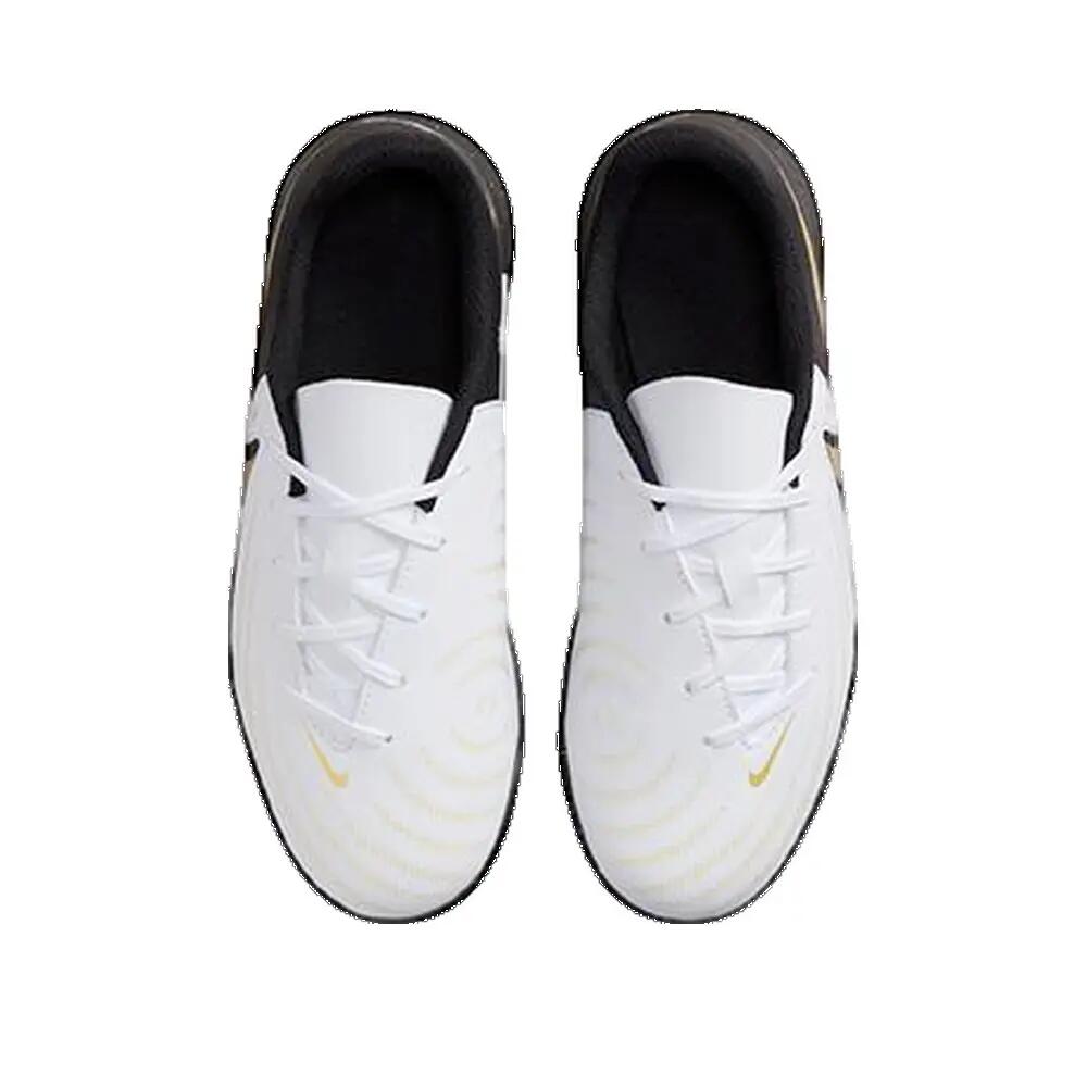 Calzado de fútbol Nike Phantom GX II Club TF Blanco/Negro/Oro metálico 3/4