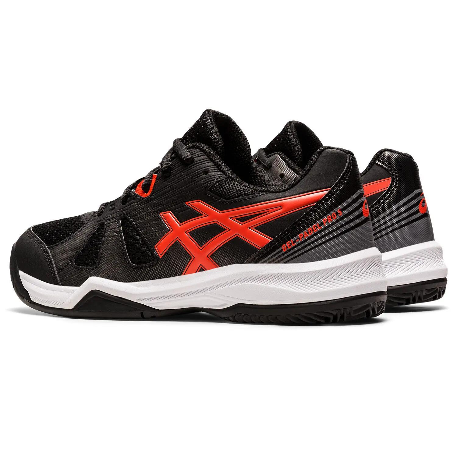 Chaussures Junior Asics Gel-padel Pro 5 Grade School 1044a048 001 Noir Et Rouge 2/7