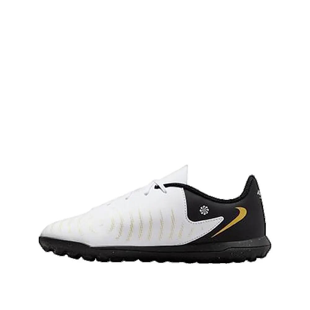 Scarpe da calcio Nike Phantom GX II Club TF Bianco/Nero/Oro metallizzato 2/3