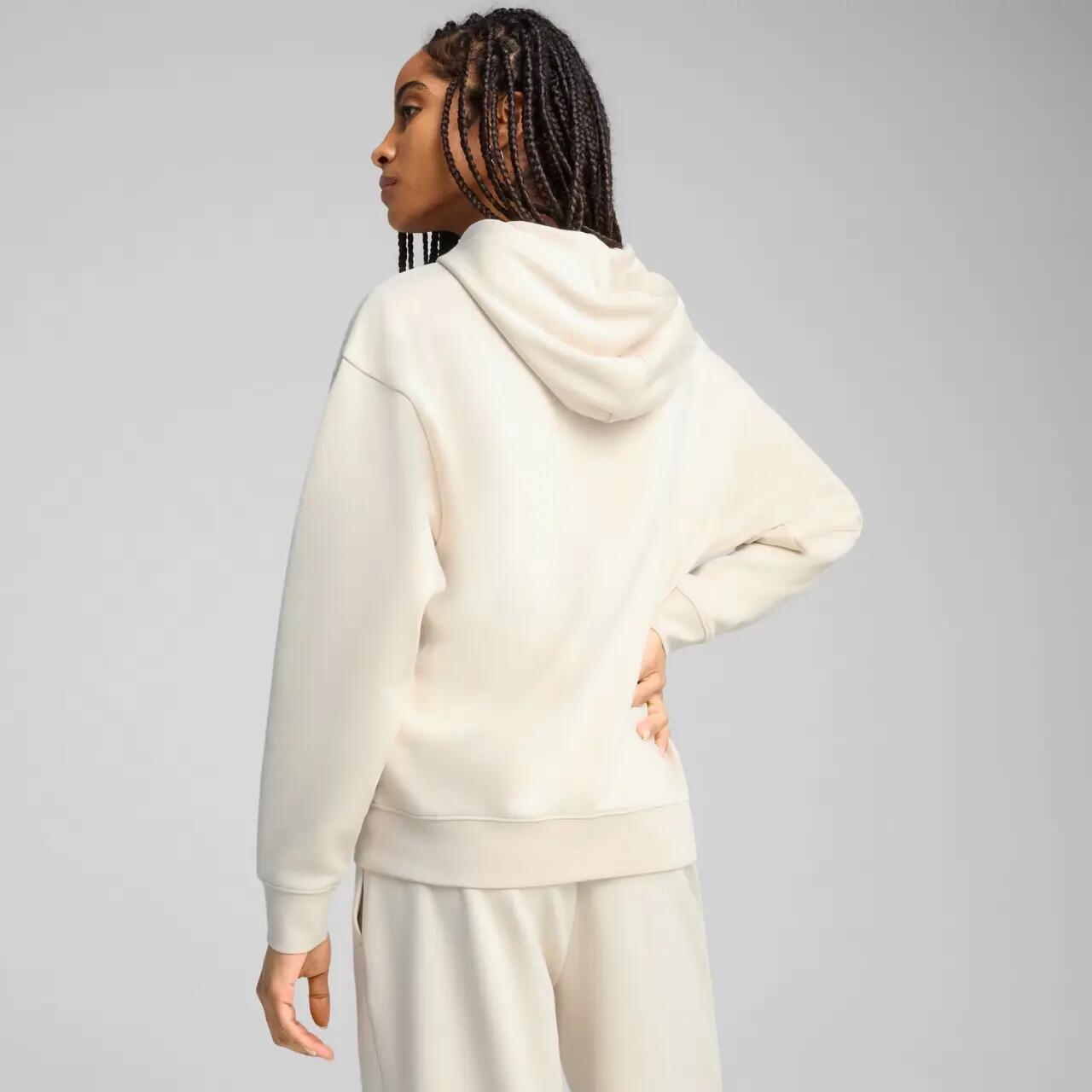 Puma Ess Script Comfort Hoodie femme crème 4/6