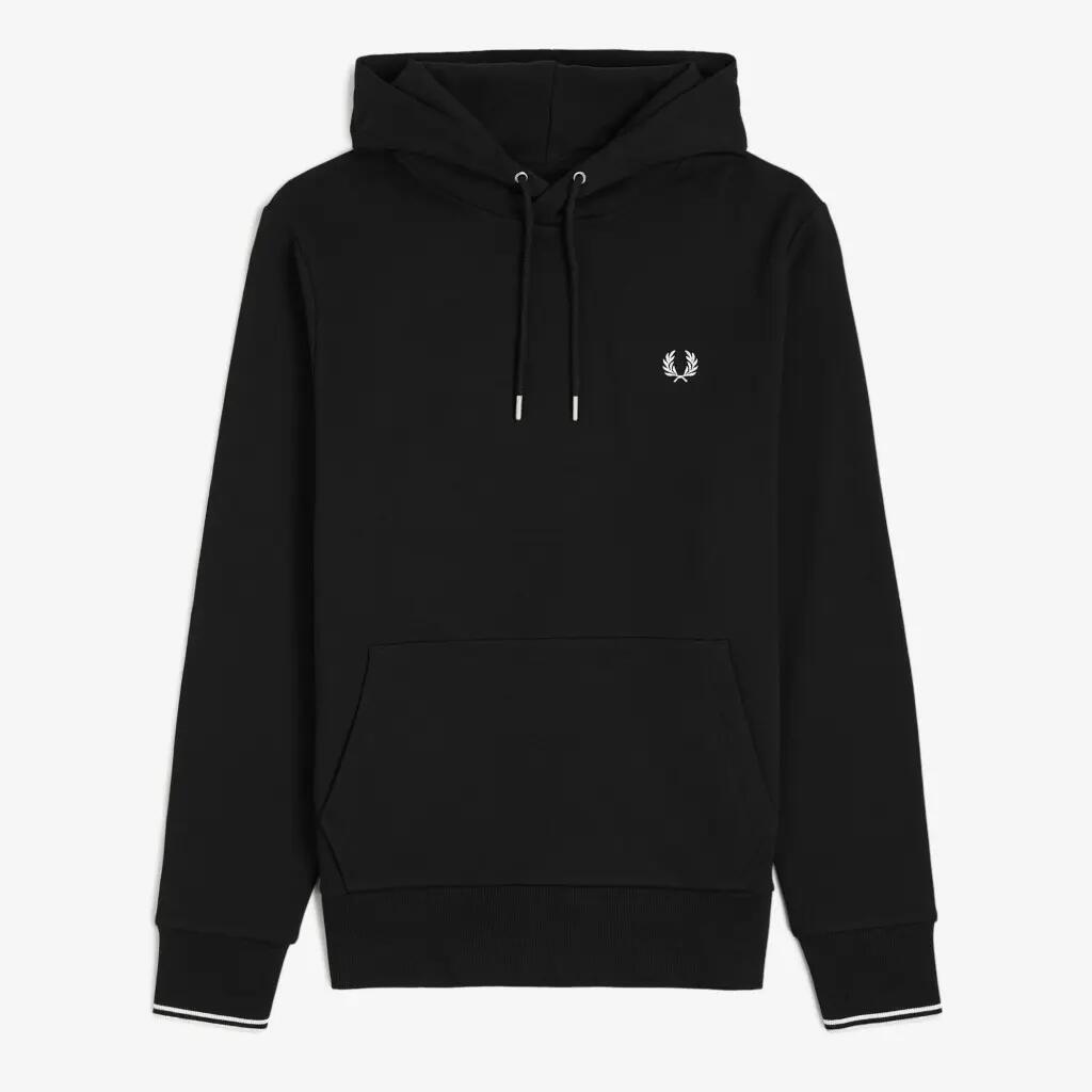 Sweat-shirt Fred Perry Modèle Tipped Hooded Sweatshirt Couleur Noir 2/5