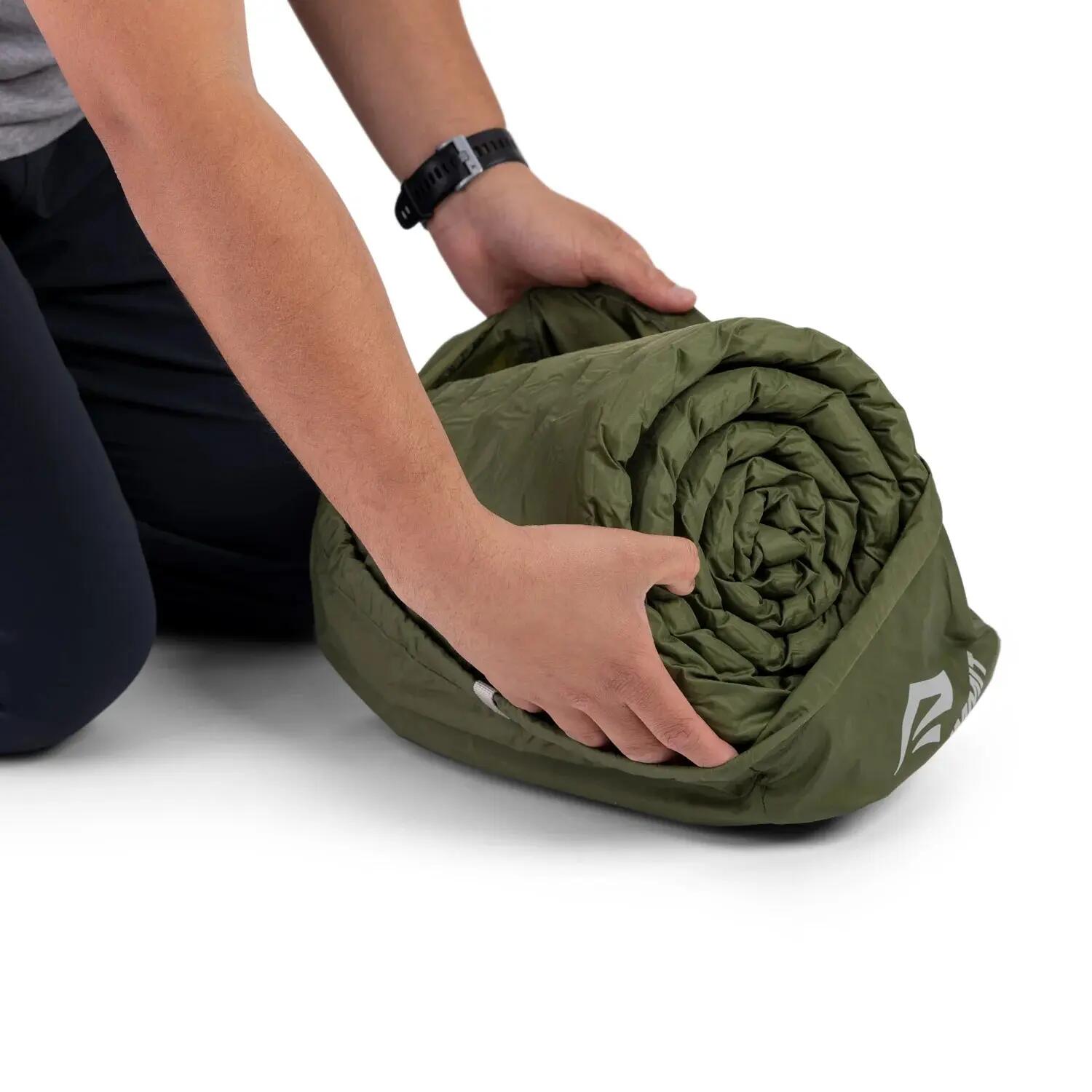 CAMP PLUS SELF INFLATING MAT - REGULAR RECTANGULAR WIDE DARK GREEN RCS -  5