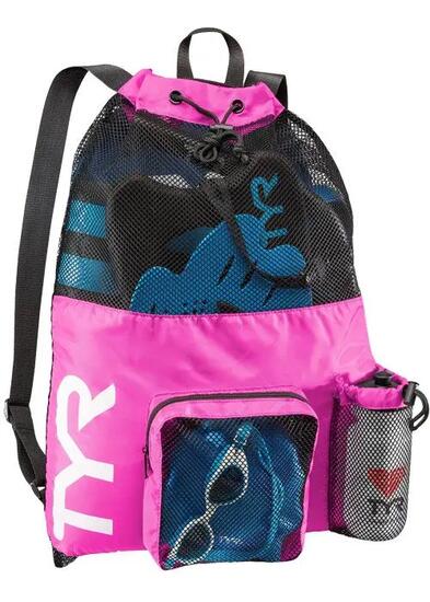Sac de voyage momie TYR 40L en filet, grand format - Rose