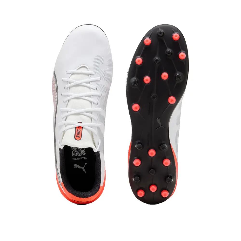 Botas de fútbol PUMA King Match MG Blancas 2/6