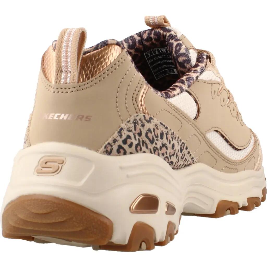 Baskets Skechers D'lites-wild Charm, Beige, Unisexe 3/5