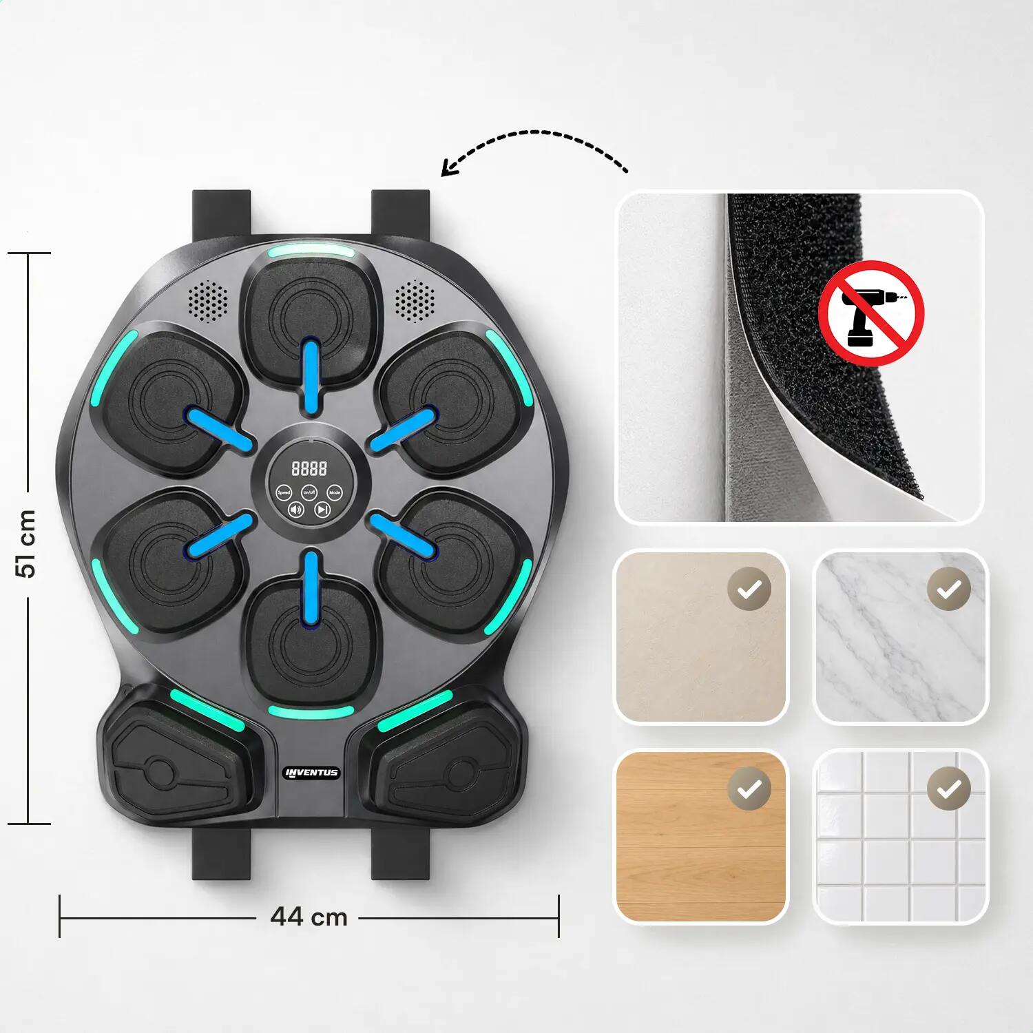 Maszyna Bokserska LED Bluetooth Trenażer Refleksu 7/8