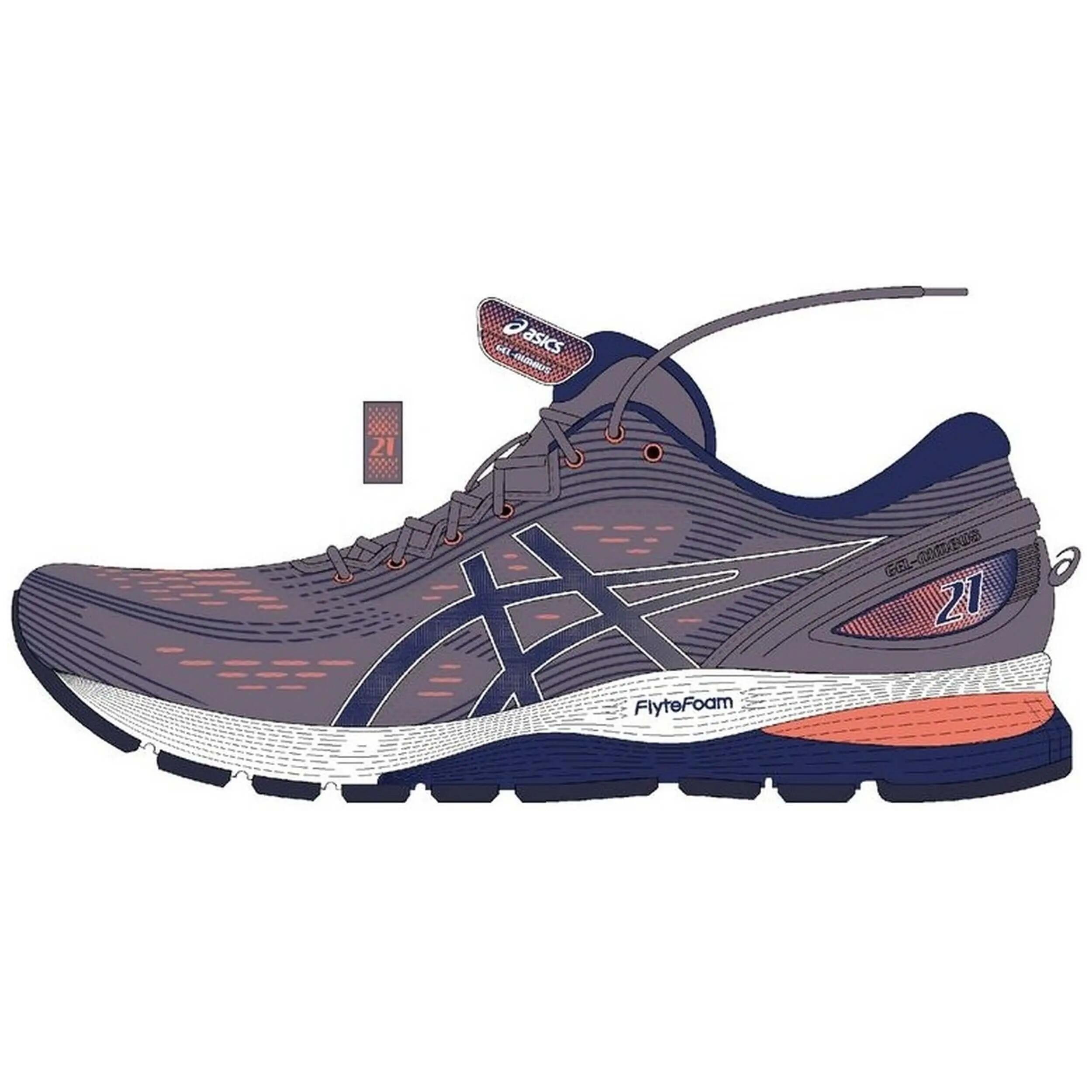 Zapatillas de running ASICS GEL-NIMBUS 21 Mujer Gris Lavanda 2/2