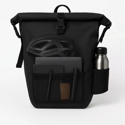 Sacoche velo arriere 3en1 sac à dos, bandoulière, vélotaf - 25L - étanche IPX6