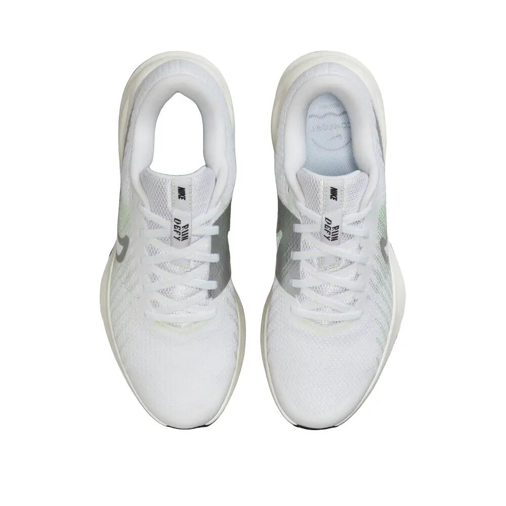 Sapatos de corrida Nike Run Defy Mulher Branco/Prata Metálico 3/6