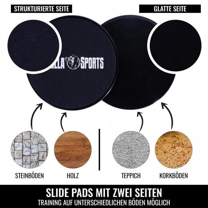 Disques glisseurs GORILLA SPORTS 17,5 cm double face avec sac 7/8