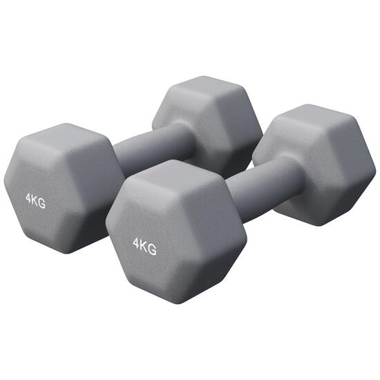 Hantelset - Neopren, 2er Set, Hexagon, Kurzhanteln, Hanteln, Dumbbells