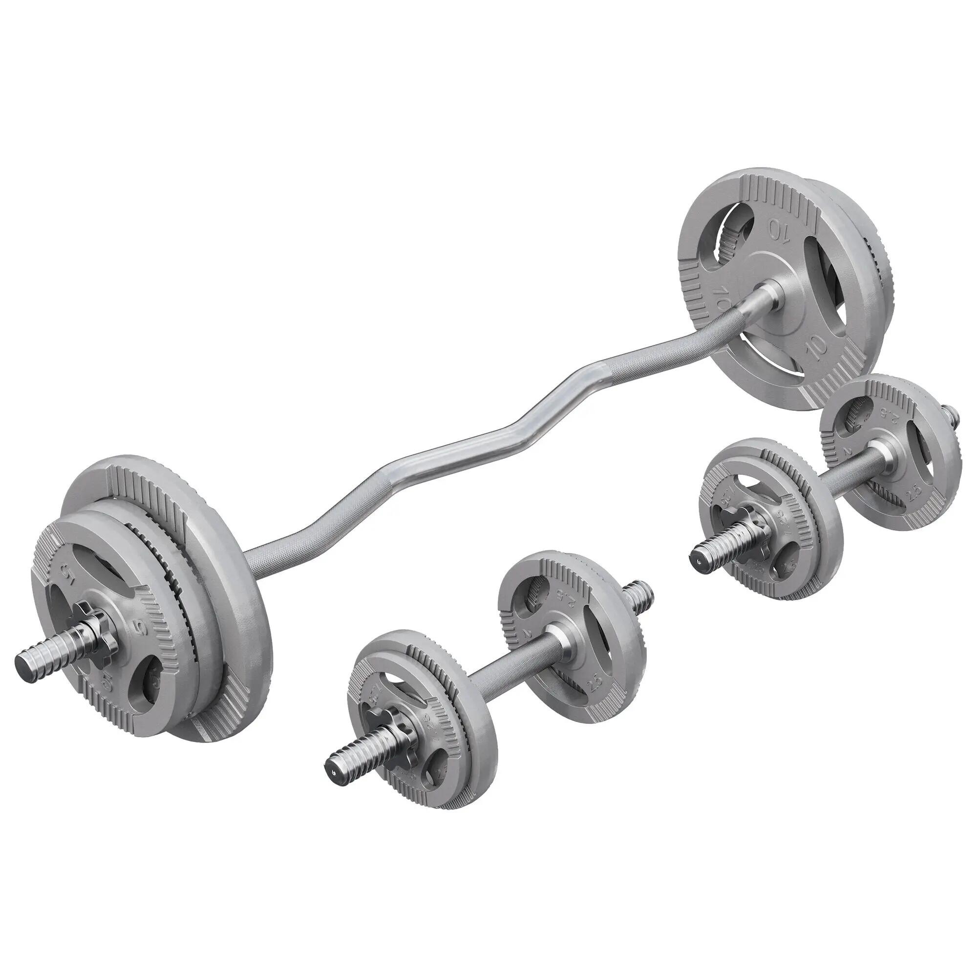 Set complet bara Z + discuri fonta, 70kg, Gorilla Sports
