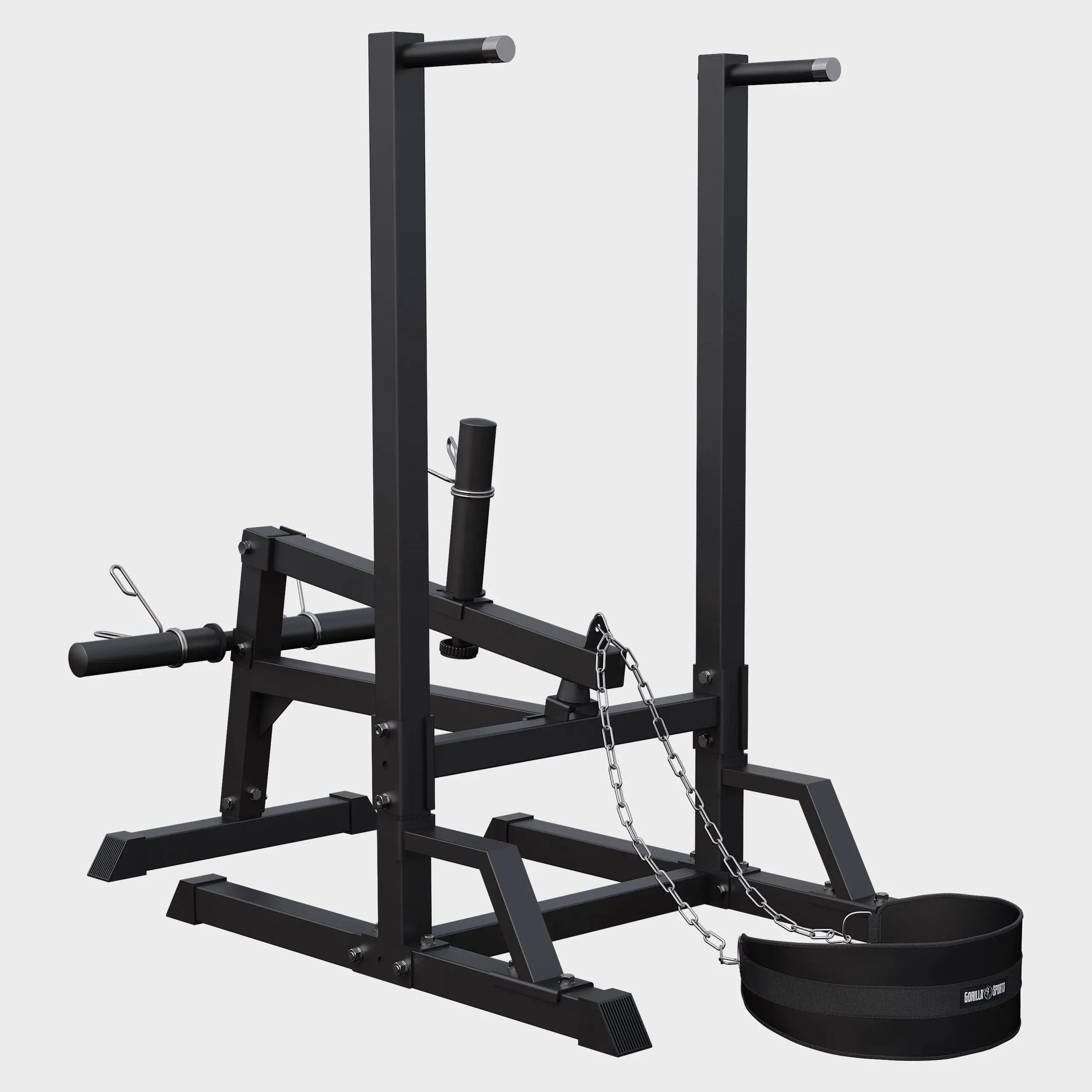 Dip Station Hantelscheibenbeladung Stahl 200 kg – Krafttraining Home Gym 2/10