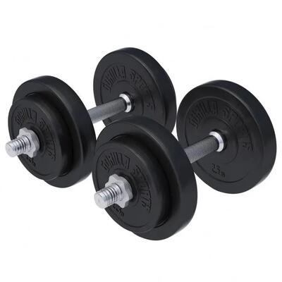 Dumbbell set - halterset - kunststof - 30 kg - gewichten met stangen