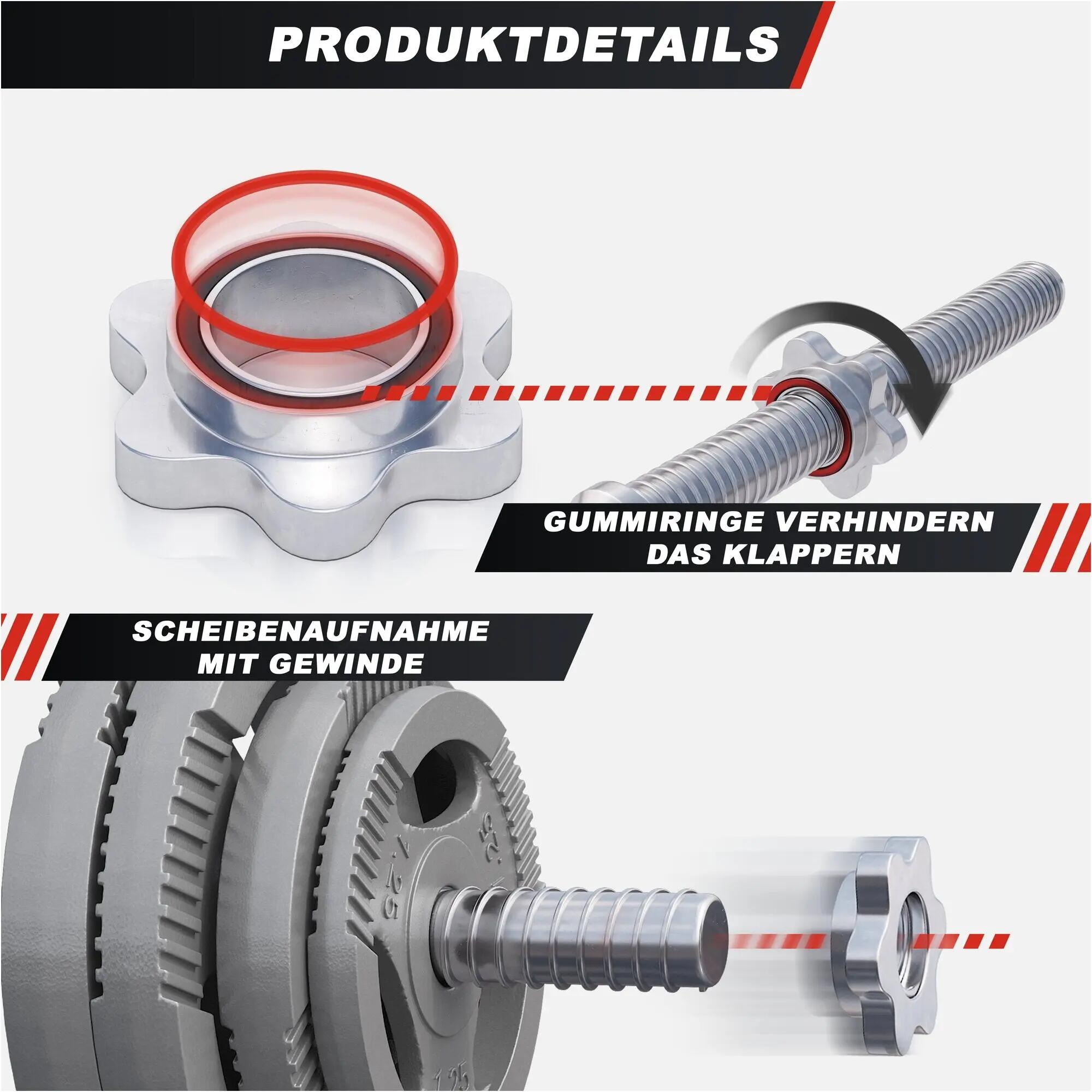 Halterset 70 kg - 30 mm - Gietijzer - Gewichten met Halters 4/10